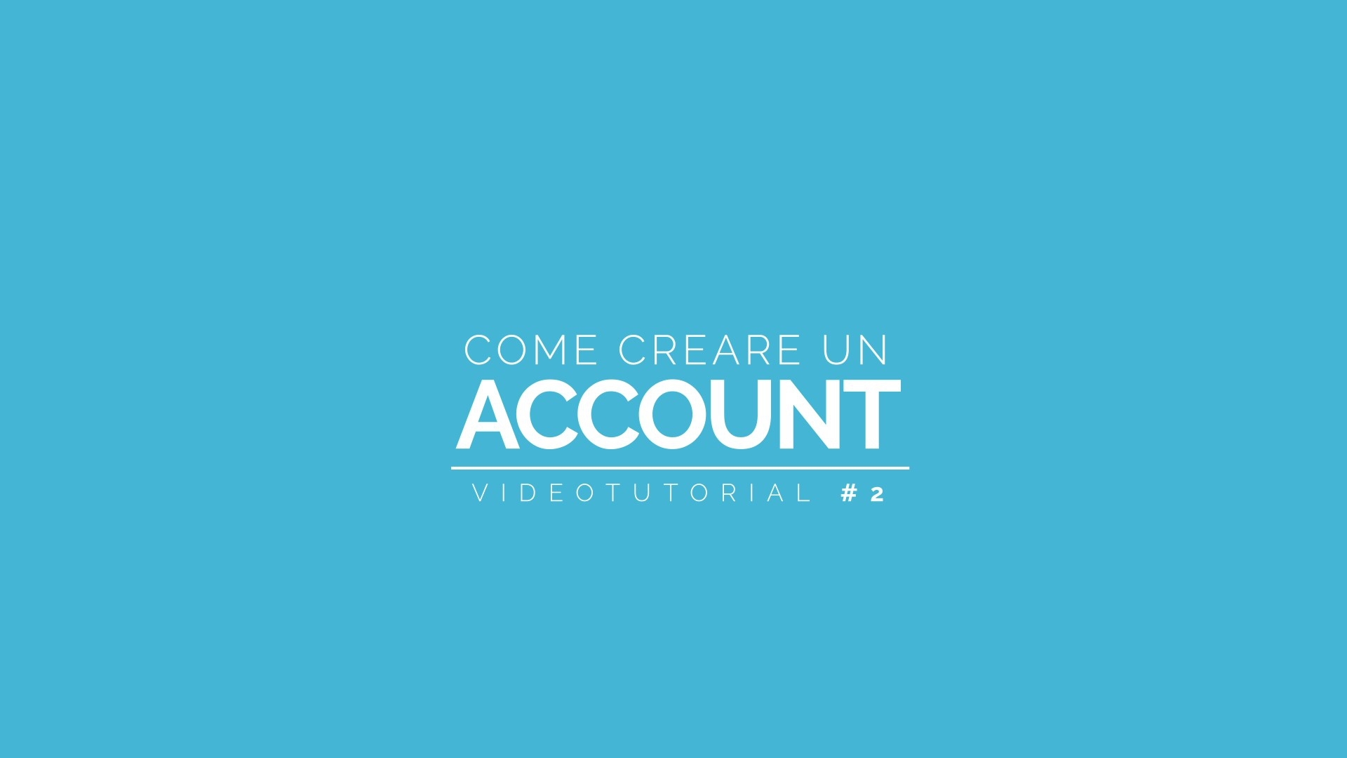 Come creare un account