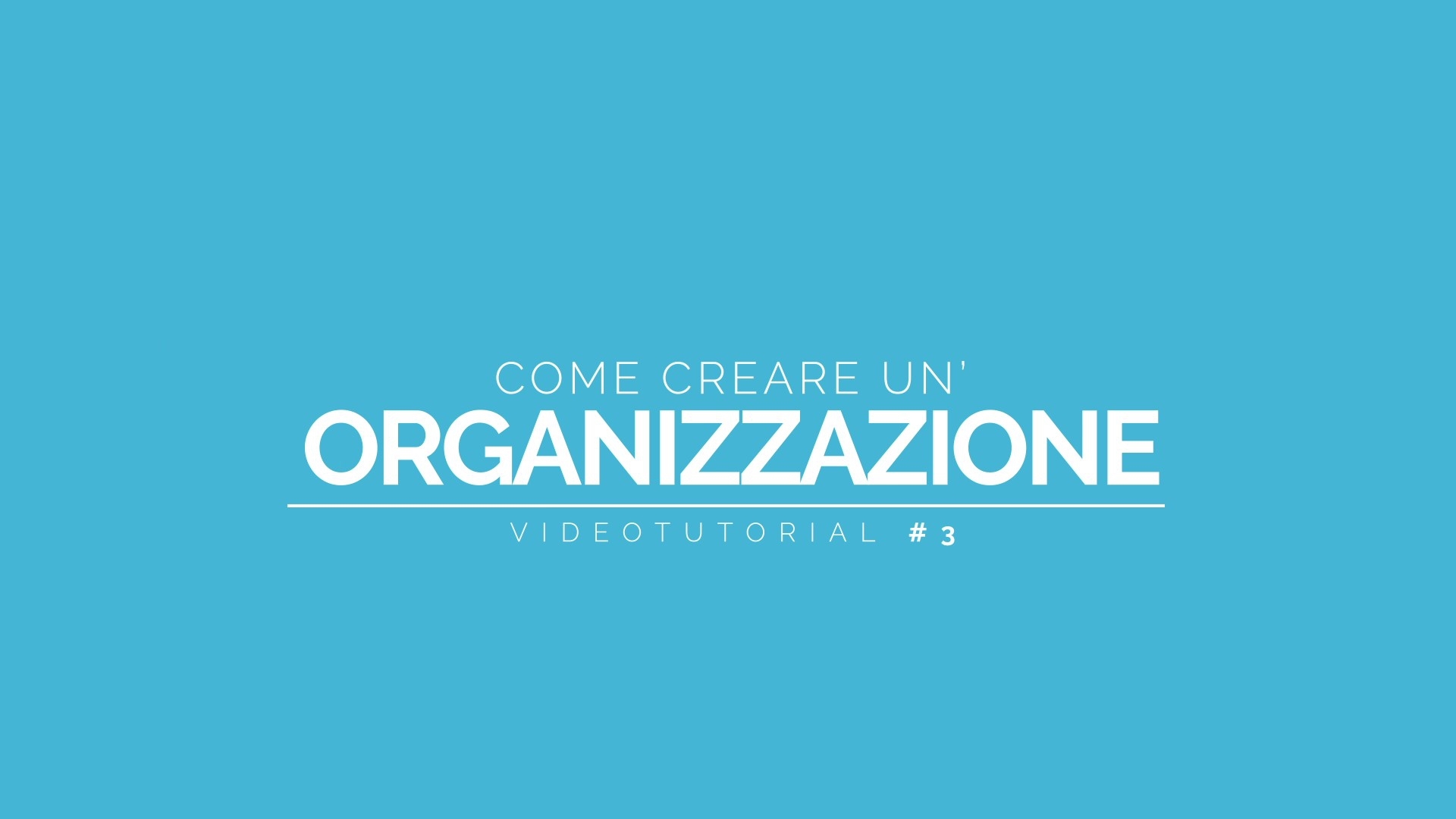 Come creare un'organizzazione